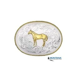 Westernwelt Buckle Von Montana Silversmiths Pferd