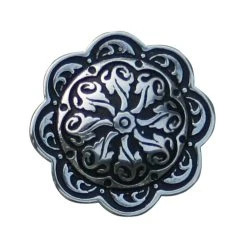 Westernwelt Concha Mit Chicago Schraube Schwarz Silber