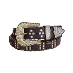 Westernwelt Damengürtel Braune Mamorsteine S
