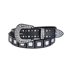 Westernwelt Damengürtel Schwarz Square L