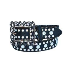 Westernwelt Damengürtel Strass Braun S