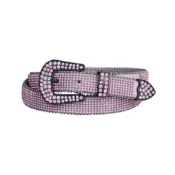Westernwelt Damengürtel Strass Pink