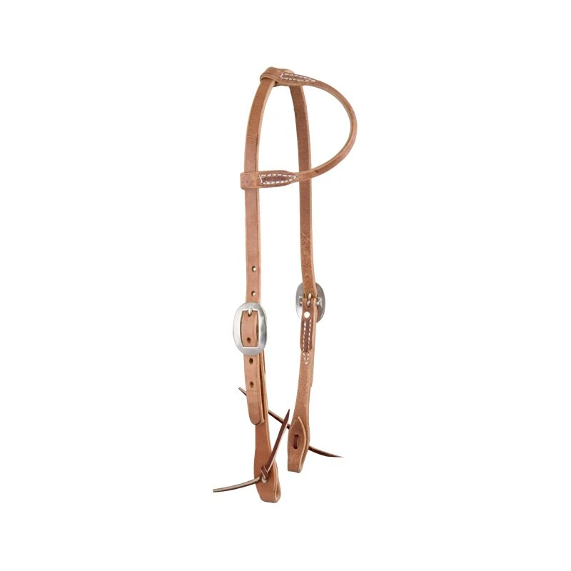 Westernwelt Einohrkopfstück Aus Harnessleder Mit Edelstahlschnalle