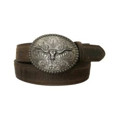 Westernwelt Gürtel Longhorn Dunkel