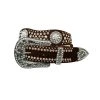 Westernwelt Damengürtel Strass Sandra Dunkelbraun