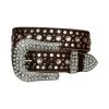 Westernwelt Damengürtel Strass Sindy Dunkelbraun
