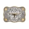 Westernwelt Buckle Longhorn Rechteck