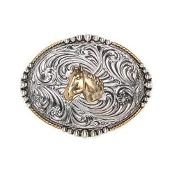 Westernwelt Buckle Pferdekopf Oval