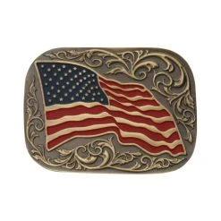 Westernwelt Buckle USA Kupfer