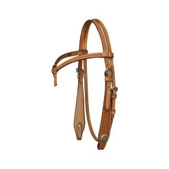 Westernwelt Kopfstück Geknotet Mit Basketpunzierung