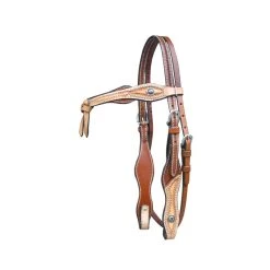 Westernwelt Kopfstück Punziert Mit Points Zweifarbig