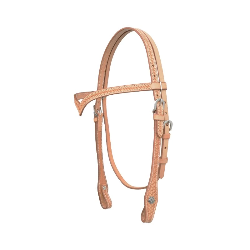 Westernwelt Kopfstück V-Stirnband Basket Und Blumenconcha