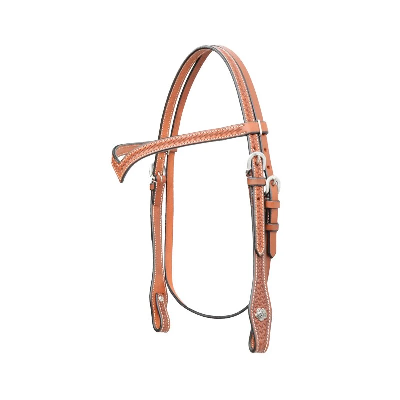 Westernwelt Kopfstück V-Stirnband Basket Und Blumenconcha – Bild 2