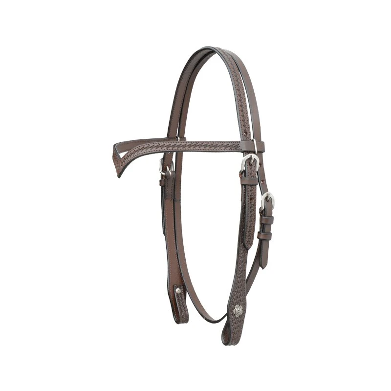 Westernwelt Kopfstück V-Stirnband Basket Und Blumenconcha – Bild 3