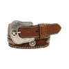 Westernwelt Gürtel Kuhfell Mit Points Und Texasstern