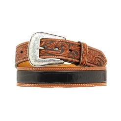 Westernwelt Gürtel Mit Lederapplikation