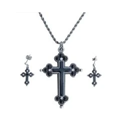 Westernwelt Montana Silversmiths Schmuckset Black Cross