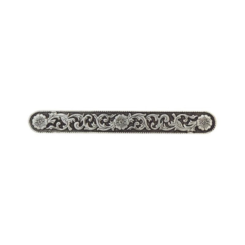 Westernwelt Number Pin Bar Floral Schwarz/silber